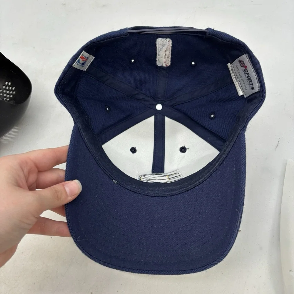 VTG Sports Specialties Indiana Pacers Snapback Hat NBA Plain Logo Blue Wool Cap